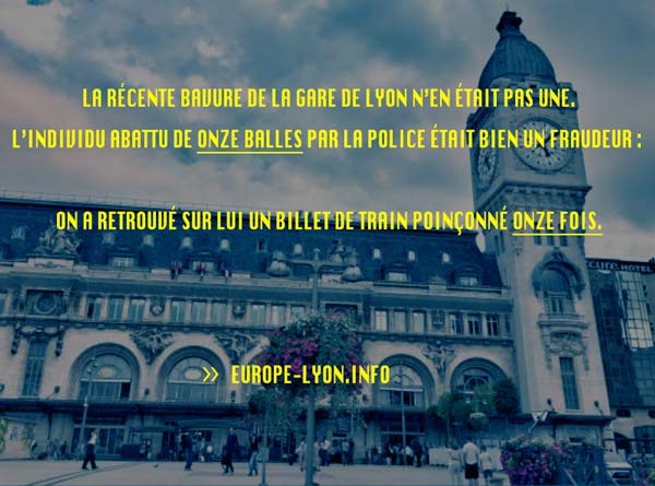 Nouvelles: La police de Lyon a abattu un fraudeur à la gare de Lyon